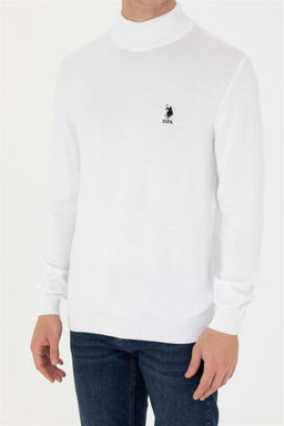 U. S. Polo Assn / Мужской белый базовый свитер - U.s. polo assn фото 6