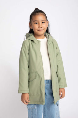 Водонепроницаемый плащ с капюшоном для девочек - Defacto фото 4