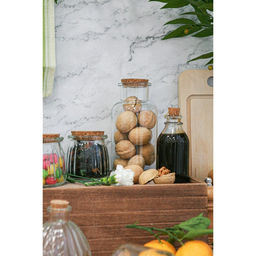 Бутылка стеклянная для соусов и масла с пробковой крышкой Доляна Парфе, 550 мл, 817 см  фото 5