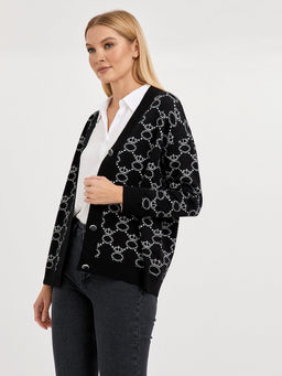 кардиган женский черный на пуговицах - Glenfield фото 3