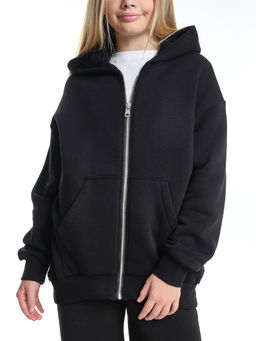 Толстовка с начесом оверсайз на молнии 22-5609 мятный - Mini maxi фото 21