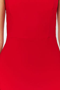 TRENDYOLMILLA Siyah Vucuda Oturan Dokuma Elbise TPRSS24EL00136 фото 22