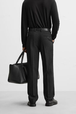 TEXTURED WOOL BLEND TROUSERS - Zara фото 3
