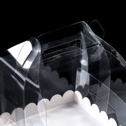 PVC Коробка для бенто - торта, прозрачная, 14×14×12 см