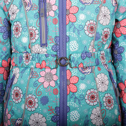 RODOS Утеплённый костюм для девочки зима М-191 (Цветы) Зелёный