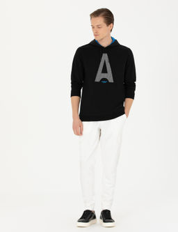 Beyaz Jogger Fit Kargo Cepli E_ofman Alt_