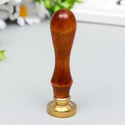 Печать для сургуча с деревянной ручкой «Филин на месяце», 9×2.5×2.5 см