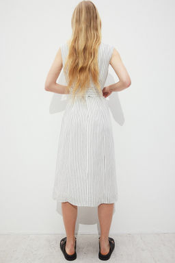 Vestido camisero en mezcla de lino - H&m фото 3