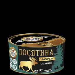 Лосятина с фасолью томлёная ВитаМир 325г