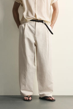PANTAL?N RELAXED FIT PLIEGUES / Crudo - Zara фото 2