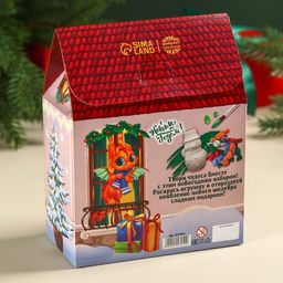 Новогодний подарок, сладкий, детский Время чудес, шоколадные конфеты + гипсовая фигурка, 500 г.