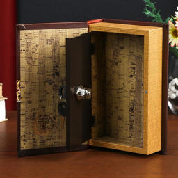 Шкатулка книга-сейф «Деньги любят счёт», дерево, искусственная кожа, 21×13×5 см