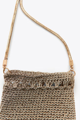 METALLIC MESH FRINGE MINI BAG - Zara фото 5