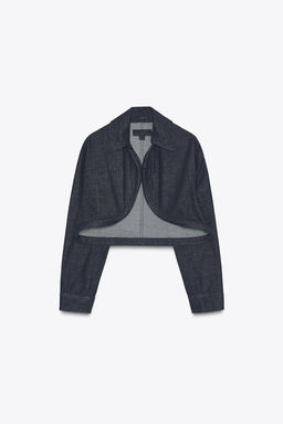ZW COLLECTION DENIM BOLERO JACKET - Zara фото 5
