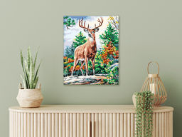 ФРЕЯ PNB/PLC-283 Набор для раскрашивания по номерам ( цветной холст ) 50 х 40 см Великолепный олень