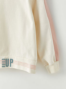 Bisiklet Yaka Bask?l? Uzun Kollu K?z ?ocuk Sweatshirt - Waikiki фото 2