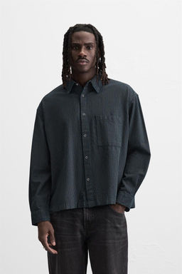 STRIPED DENIM SHIRT - Zara фото 2