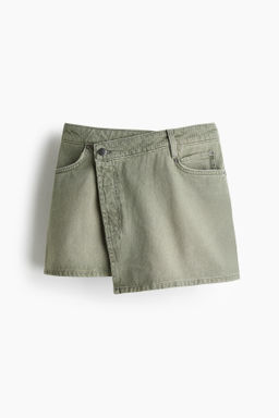 Falda denim cruzada