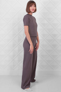 Арт. 10801/4 Пижама с брюками 44-52 (5 шт) Цвет:верх- кофейный, низ- кофейный - Калинка фото 5