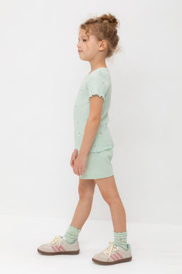 Шорты Crockid КР 400417-1 пастельно-зеленый футер  фото 3