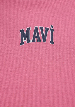 Mavi Logo Bask?l? Pembe Crop Tisort  фото 6