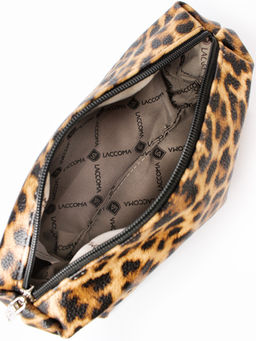 LACCOMA косметичка Лолита-леопард рыжый эко кожа хлопок  фото 6