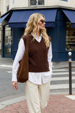 Teen Lacivert 2li T-Shirtlu Sac Orgu Triko Kazak TWOAW26KZ00131 - Trendyolmilla фото 13