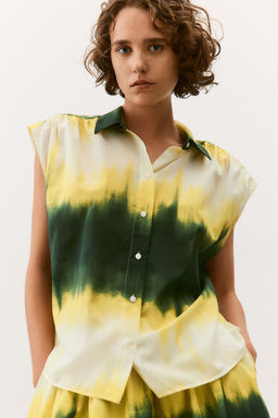 Camisa de algodon sin mangas