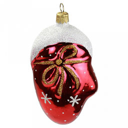 Елочная игрушка фигурка стеклянная Рукавичка. Кот 10см, ручная художественная роспись, подарочная упаковка, цвета микс (Россия) - Домашняя мода фото 2