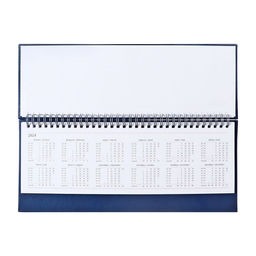 Планинг недатированный 100 х 300 мм, 56 листов, на гребне, обложка из искусственной кожи, синий - Calligrata фото 4