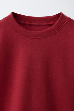 CAMISETA LISA INTERLOCK / Rojo - Zara фото 3