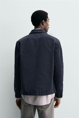SOBRECAMISA DENIM REGULAR FIT / Azul noche - Zara фото 3