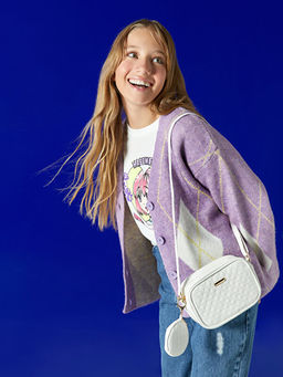 V Yaka Desenli Uzun Kollu K?z ?ocuk Triko H?rka - Waikiki фото 2