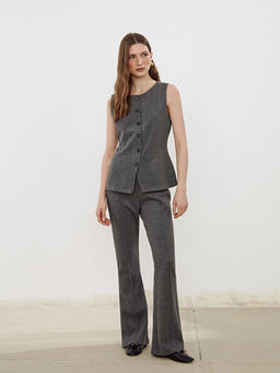 Bisiklet Yaka Kad?n Triko Yelek