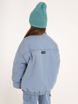 Куртка-бомбер VELUR, деним - Inzibe фото 5