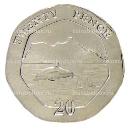 20 пенсов 2020 года Гибралтар
