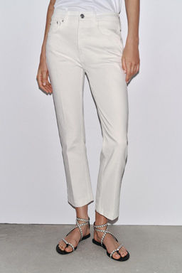 ZW COLLECTION HIGH-WAIST BOOTCUT CROPPED JEANS - Zara фото 11