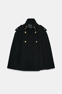 WOOL BLEND CAPE WITH METAL BUTTONS ZW COLLECTION - Zara фото 18