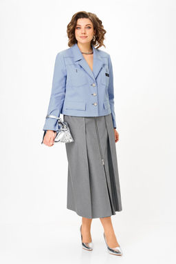 Костюм Aira Style 24139 серо-голубой