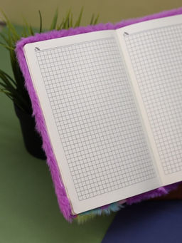 Блокнот плюшевый "Unicorn heart", purple, 21,5х15,5 см, плотность 80 гр.