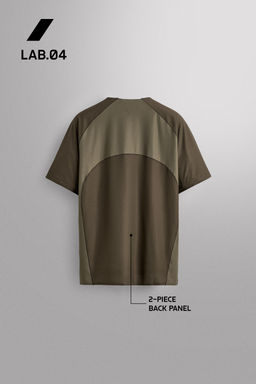 CAMISETA T?CNICA ESTRUCTURA COLOR BLOCK / Verde medio
