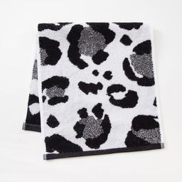 Полотенце махровое Этель ЧБ Снежный барс, пестроткань, 30х60 см