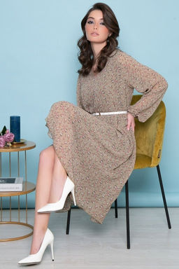 Платье Волшебная история (цветы/олива) П7033 - Lt collection фото 3