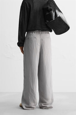 RELAXED FIT FLOWING TROUSERS - Zara фото 7