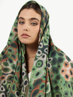 Большой, мягкий, тонкий и очень нежный двусторонний палантин с рисунком.