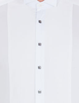 Белая приталенная рубашка под смокинг - Cacharel фото 6