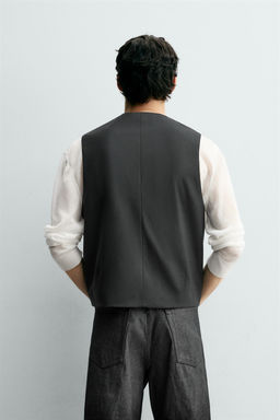 STRUCTURED WAISTCOAT WITH WOOL - Zara фото 3