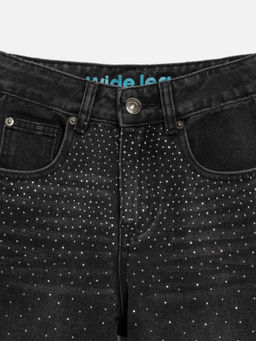 ACOOLA / Брюки джинсовые детские для девочек Poka темно-серый  фото 4