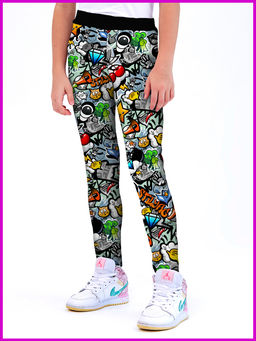 Леггинсы "Ассорти",intention-серебристый