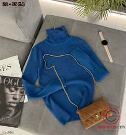 Водолазки в рубчик однотонная